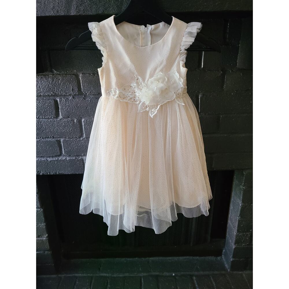 David's Bridal Tulle off white special occasion wedding dress Sz 4